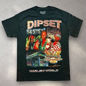 Reason Dipset Harlem World Graphic T-Shirt Mens Large Black Diplomats Camron Tee